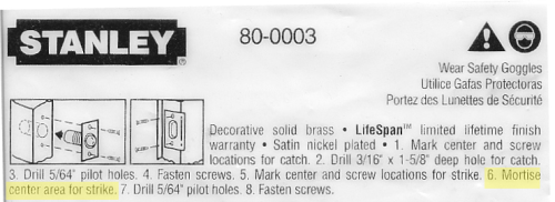 Directions to the stanley ball catch which downplay gouging.