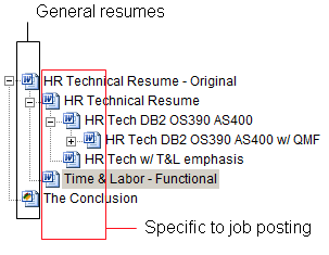 Keep general resumes and specific resumes in your job search.