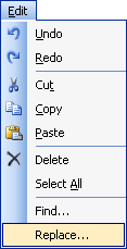Resume and cover letter edit menu.