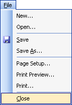 Resume and cover letter file menu.